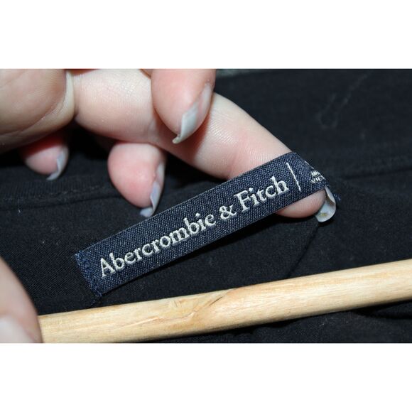 Womens Abercrombie & Fitch Black Cotton Long Sleeve V-Neck Bodysuit Size Small S - Picture 3 of 7